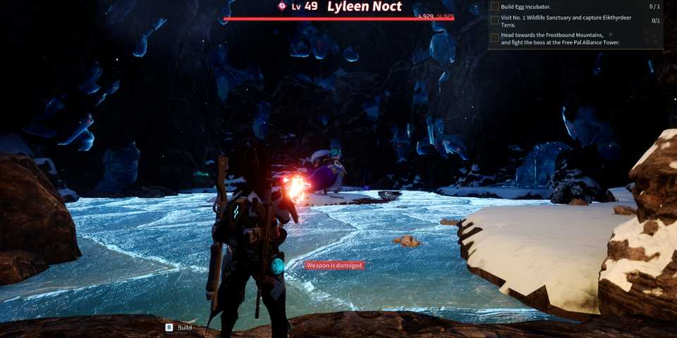Screenshot showcasing where to find Alpha Lyleen Noct in Palworld 