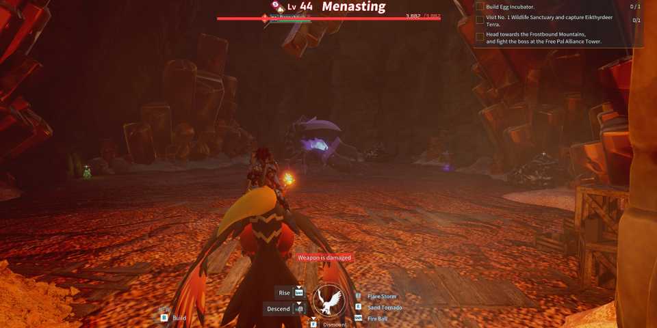 Screenshot showcasing where to find Alpha Menasting in Palworld