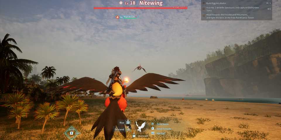 Screenshot showcasing where to find Alpha Nitewing in Palworld 