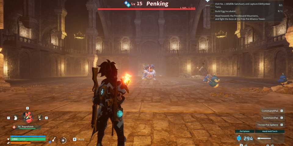 Screenshot showcasing where to find Alpha Penking in Palworld