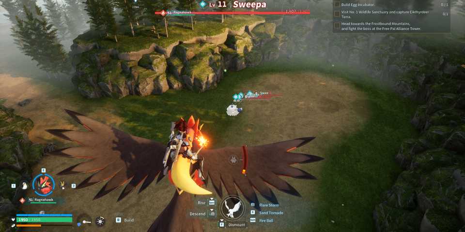 Screenshot showcasing where to find Alpha Sweepa in Palworld 