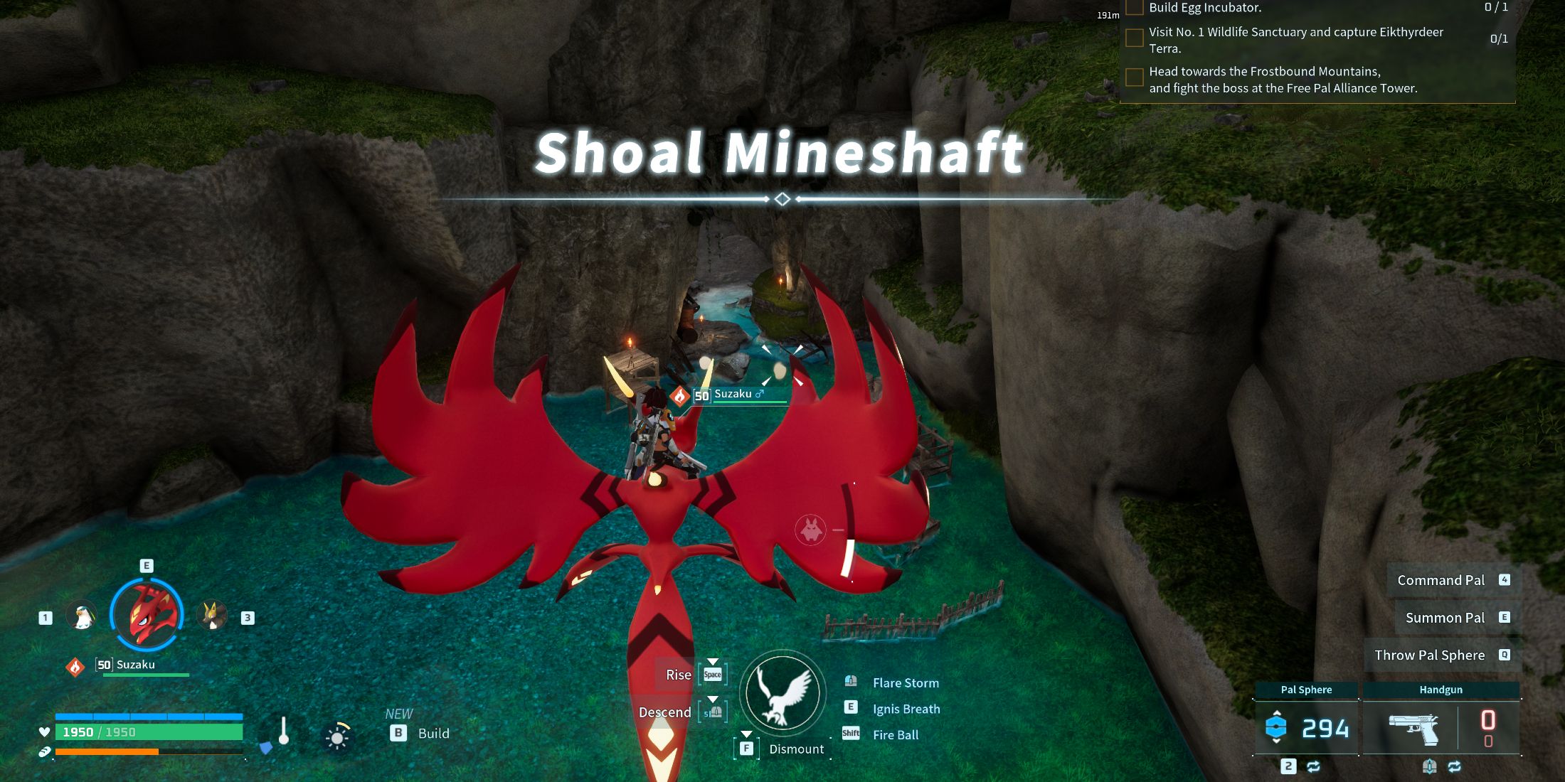 Screenshot showcasing where to find the Shoal Mineshaft in Palworld 