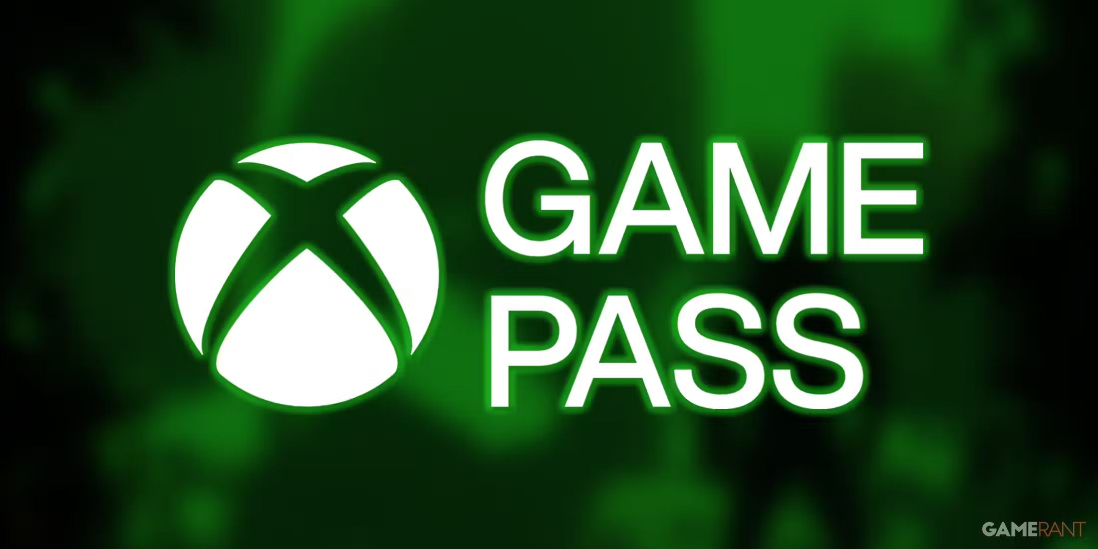 white-xbox-game-pass-logo-glowing-on-green-tinted-blurred-journey-to-the-savage-planet-promo-screenshot