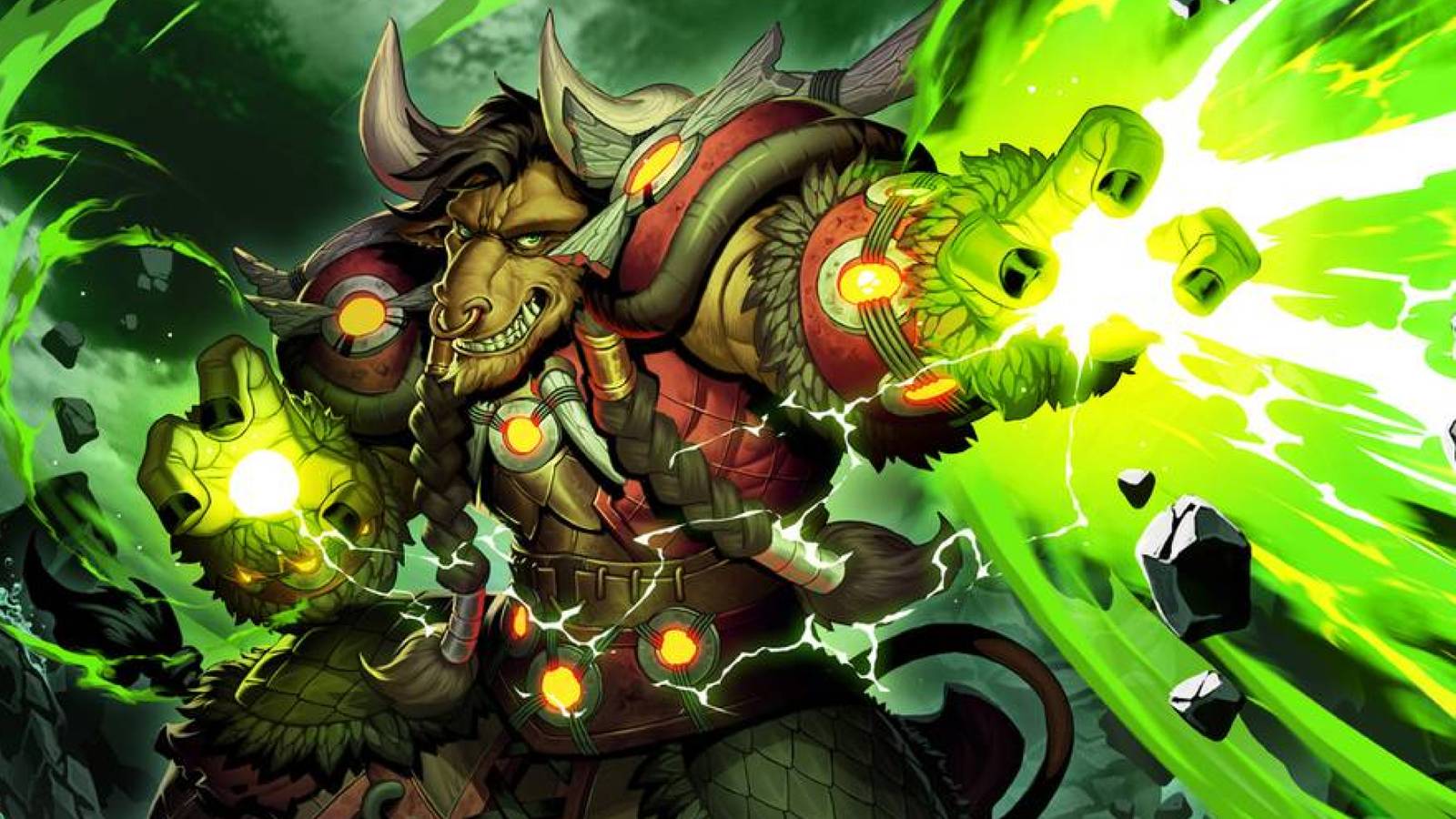a tauren druid from wow hearthstone wrath