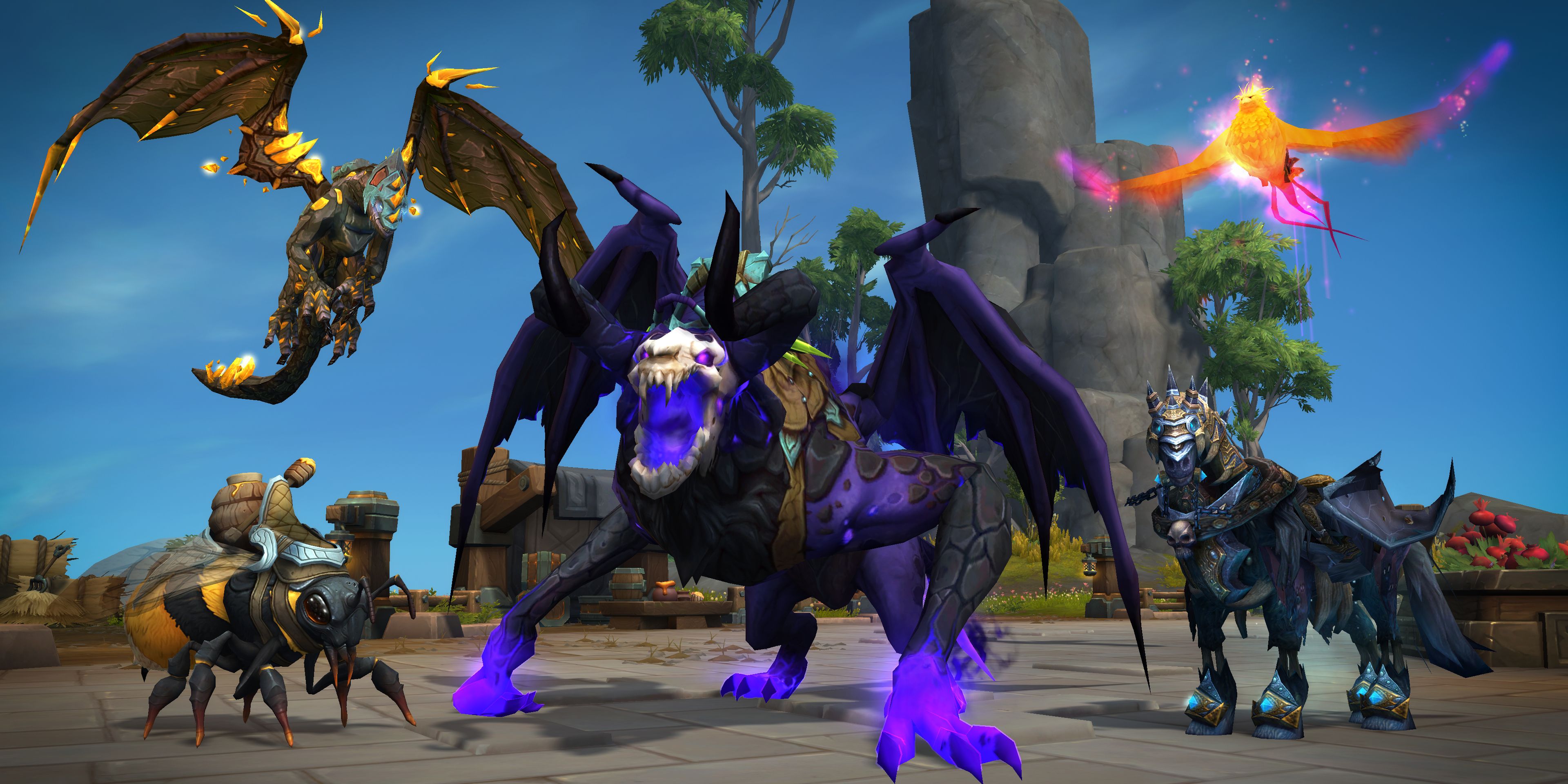 flying mounts from wow the war within including al'ar invincible stone drake