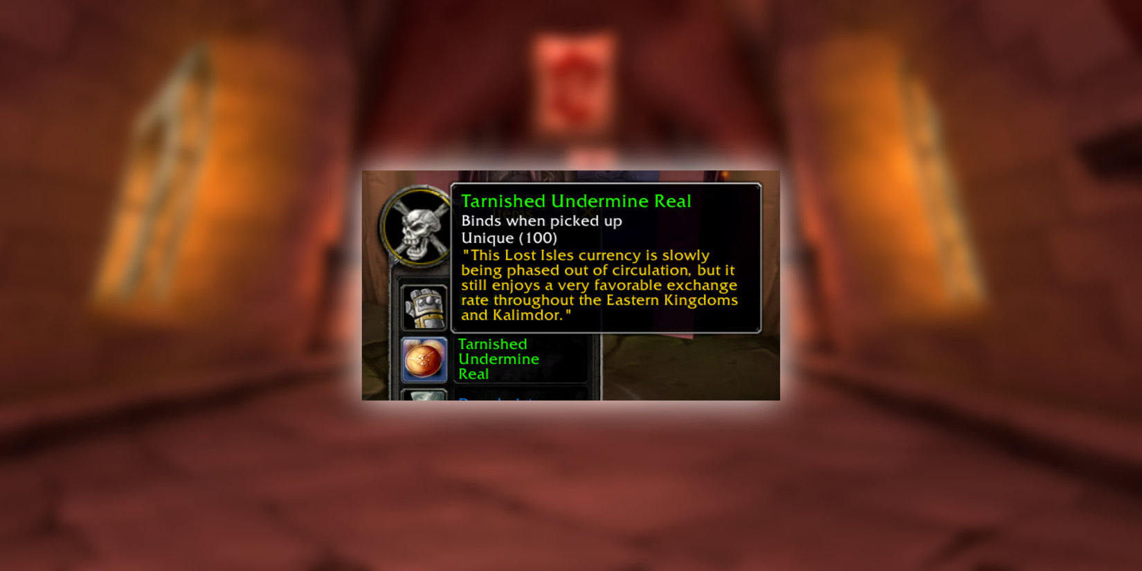 WoW SoD Phase 4 Tarnished Undermine Real Item Description