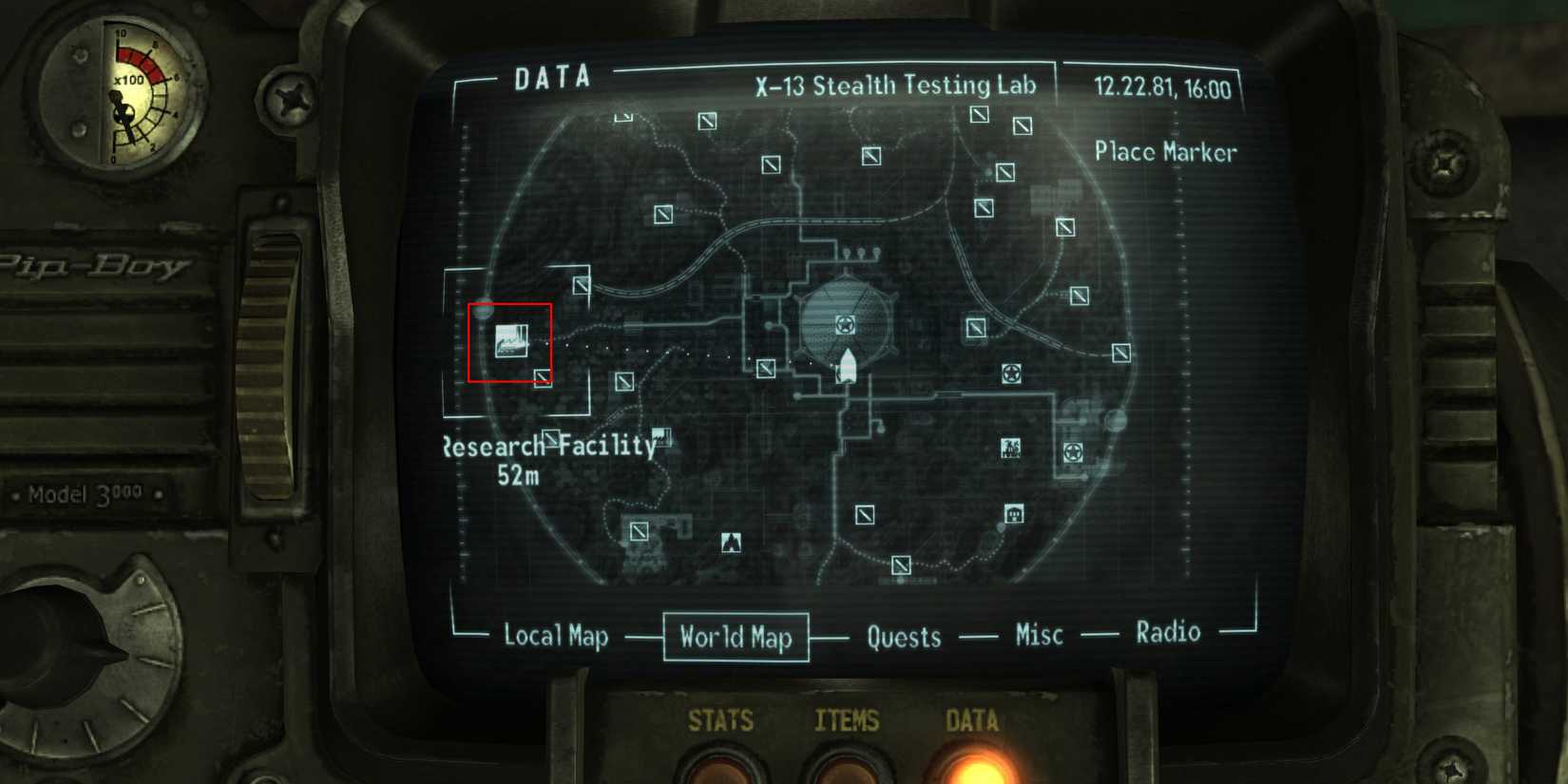 X-13 Location Pipboy
