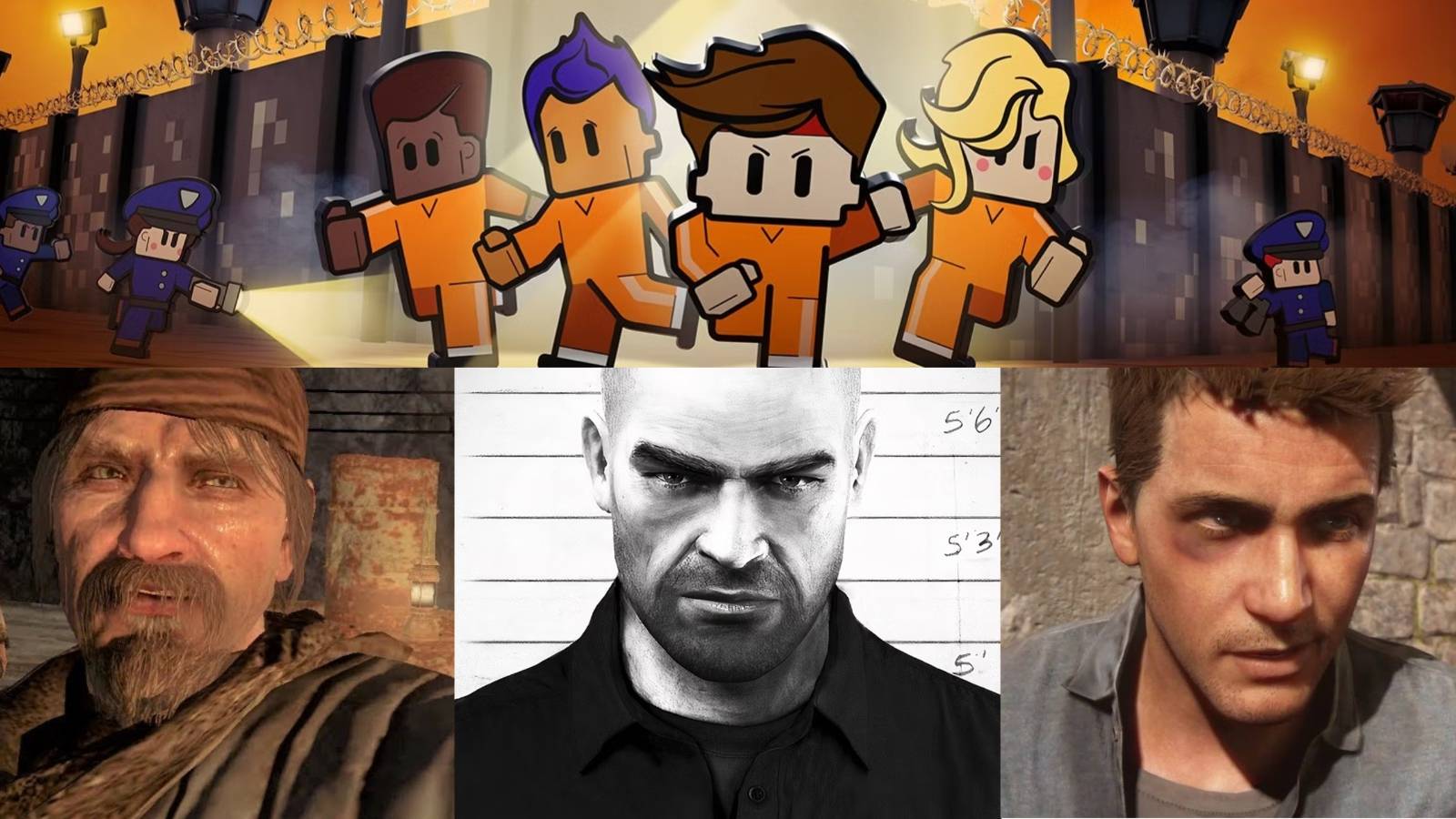 A Split Image Of Games Where You Break Out of Prison Feature Image