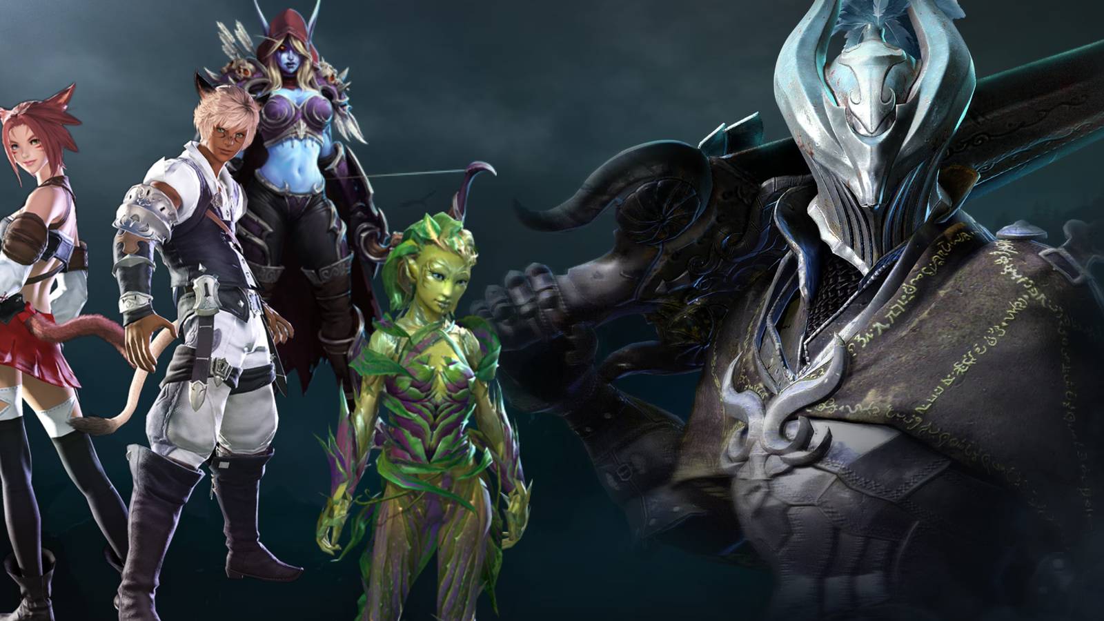 MMOs With The Best Character Customization header image Black Desert, Guild Wars 2, World of Warcaft, Final Fatasy 14