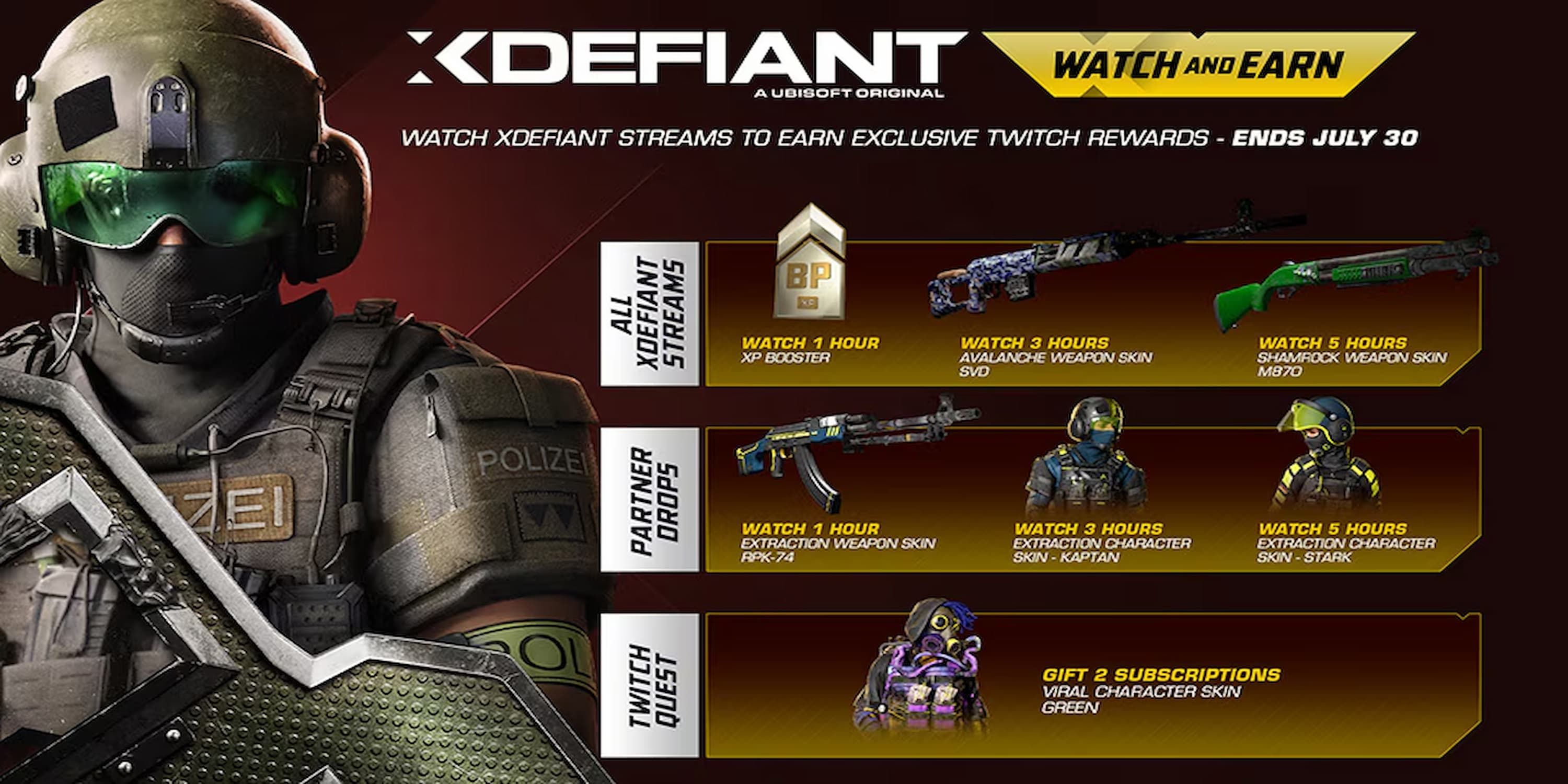 xdefiant season 1 twitch drop rewards