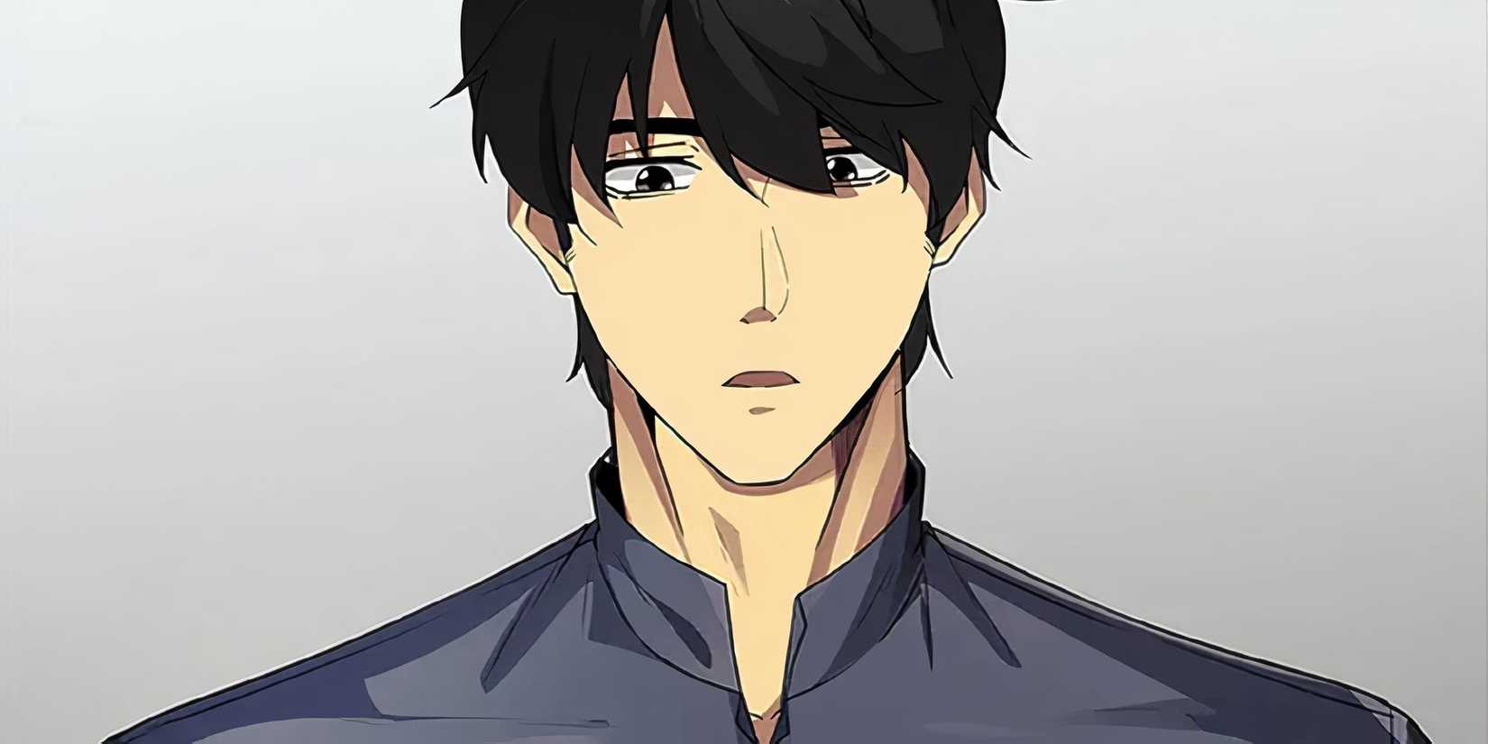 Yoo sungwon from The Carefree Life of an SSS class Knight in a blue shirt, talking to his boss