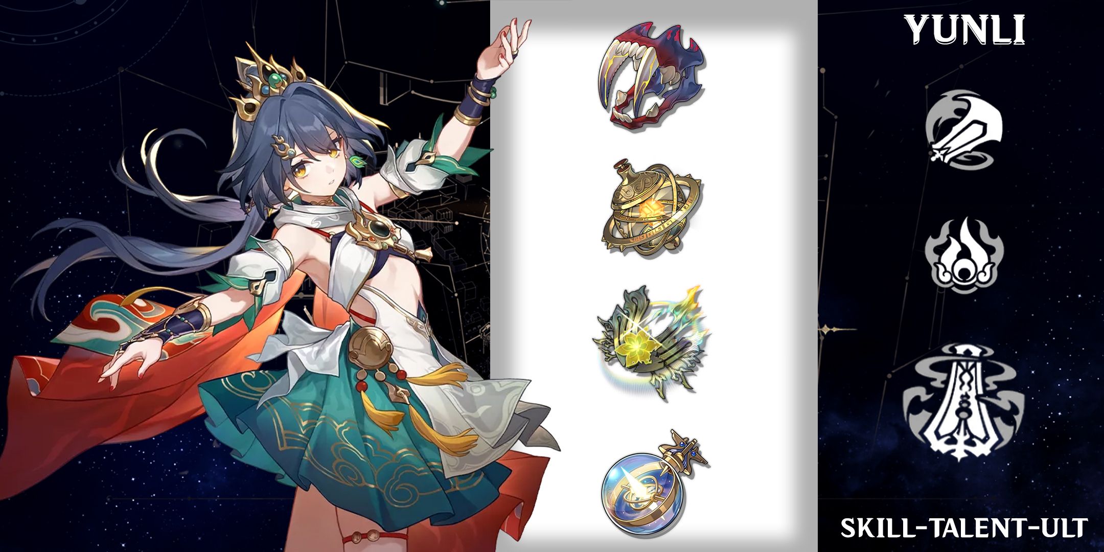 yunli skill-talent-ultimate trace materials in honkai star rail