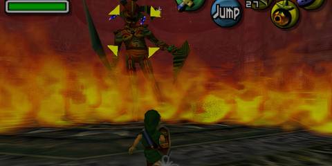link fighting odolwa in majora's mask