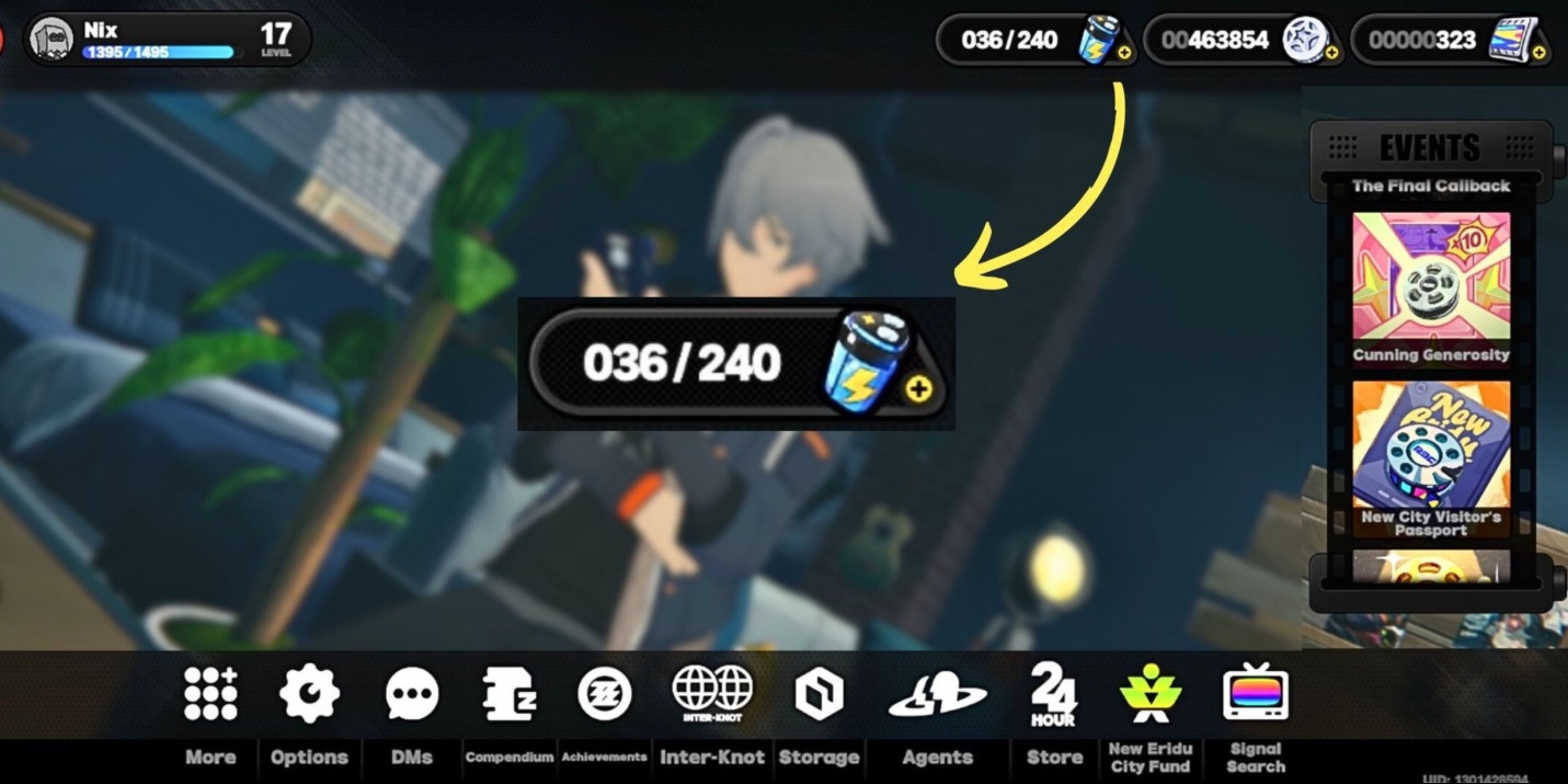 the battery charge icon in zenless zone zero.