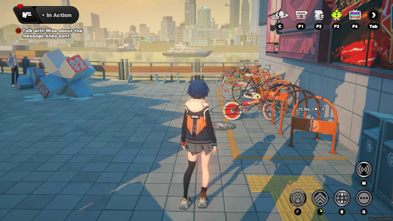 Image of the bicycle parking in Zenless Zone Zero