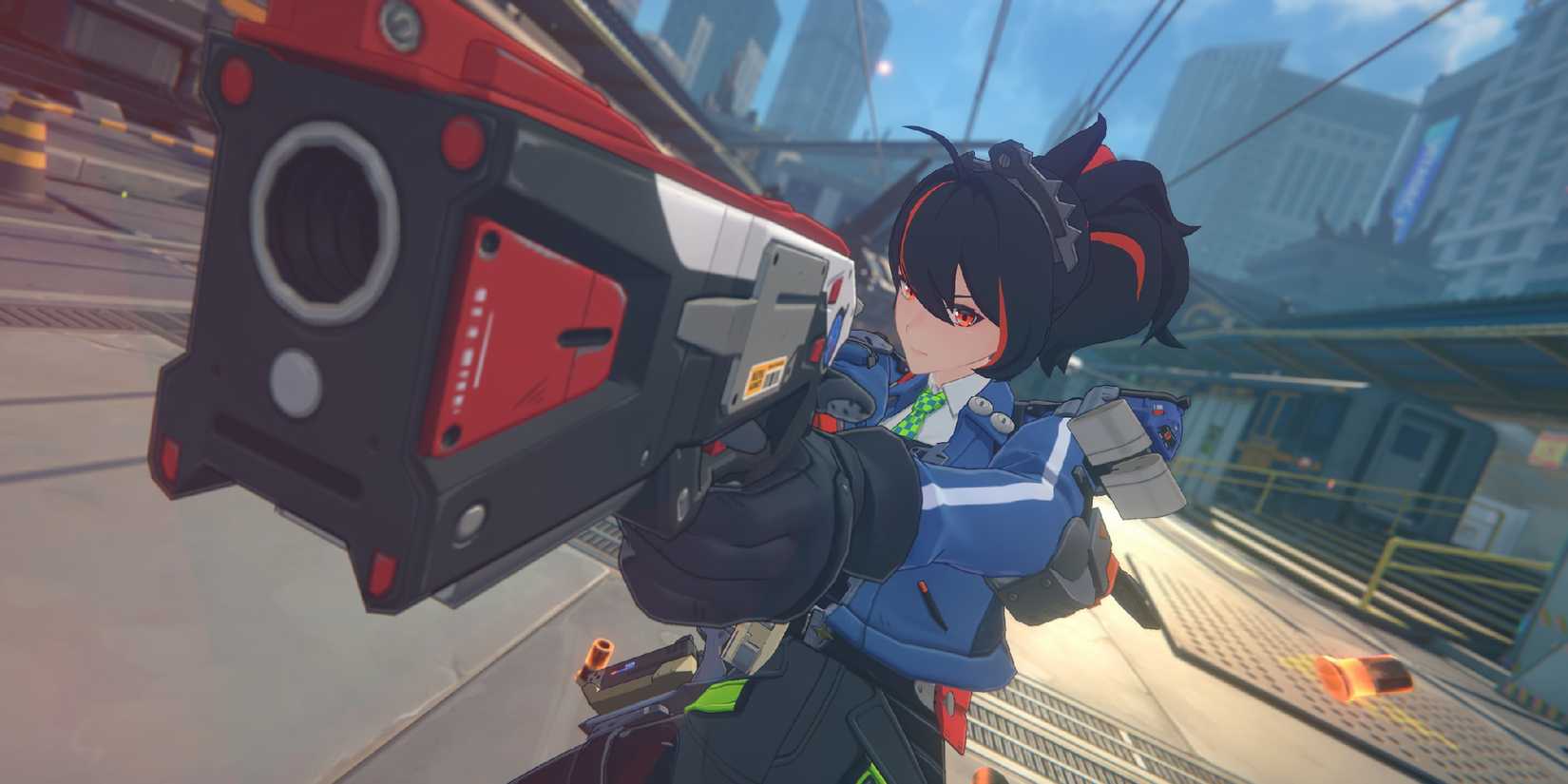 A screenshot from Zenless Zone Zero showing playable character Zhu Yuan.