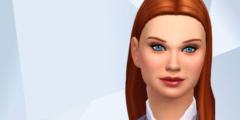An image of Ginny Weasley from Harry Potter recreated in The Sims 4