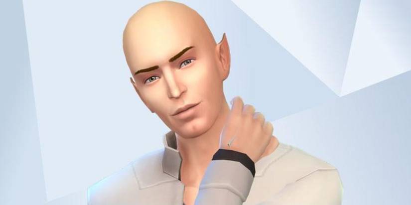 An image of Solas from Dragon Age made in The Sims 4