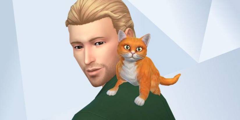An image of Anders and Ser Pounce-A-Lot from Dragon Age made in The Sims 4