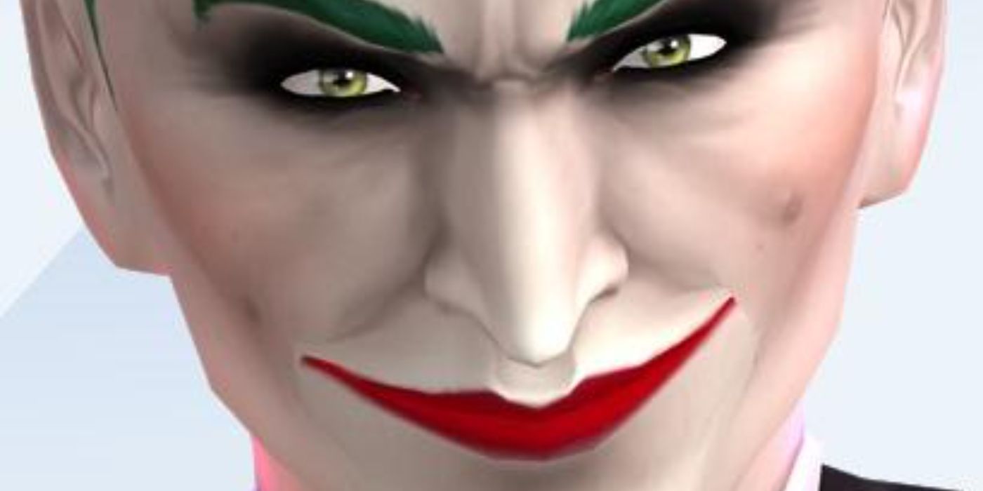 An image of DC's Joker recreated in The Sims 4 