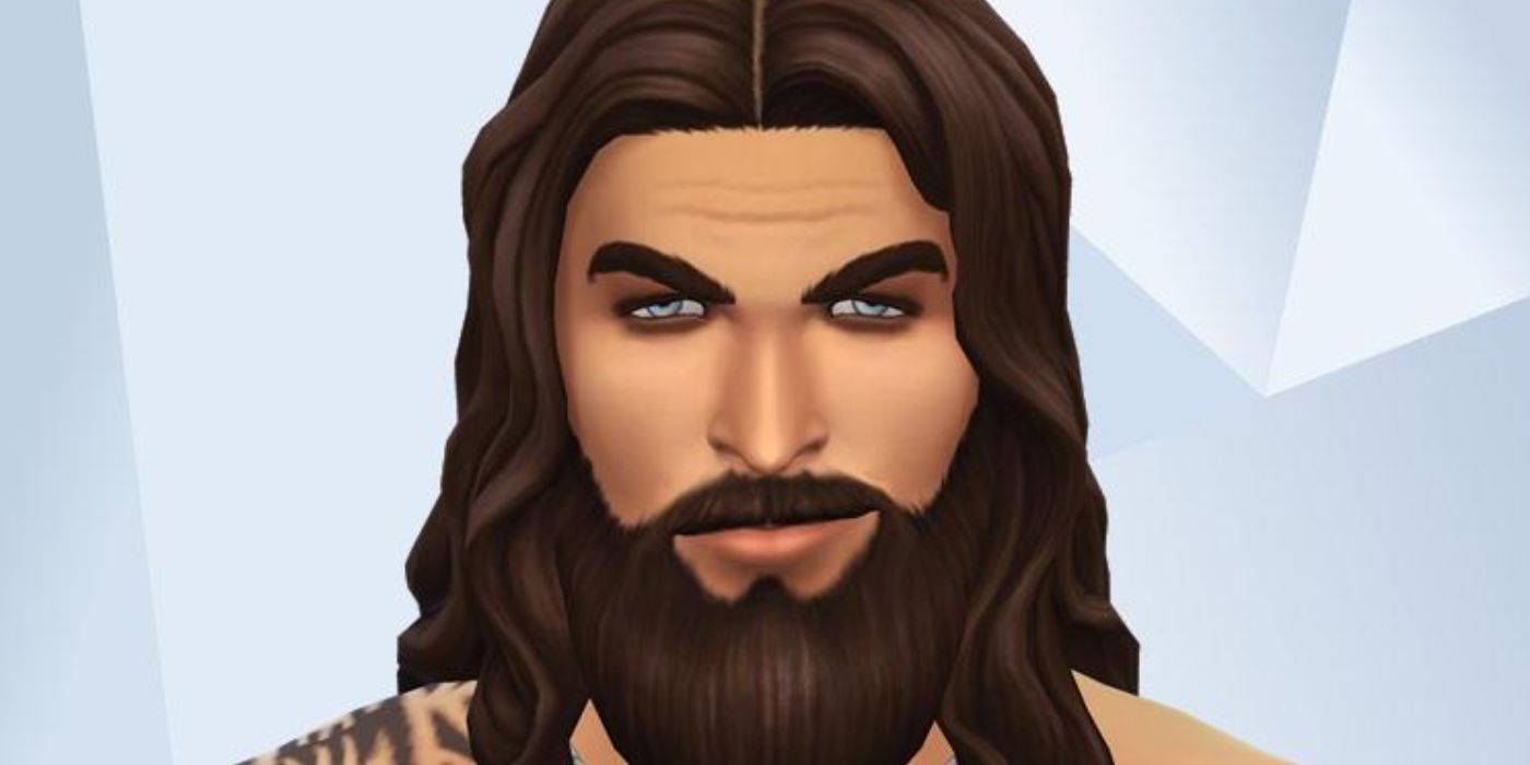 An image of Arthur Curry/Aquaman from DC, recreated in The Sims 4 