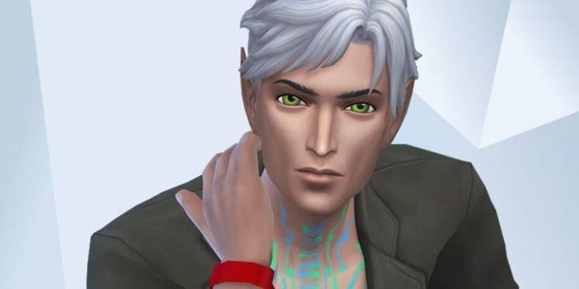 An image of Fenris from Dragon Age made in The Sims 4