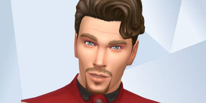 An image of the Marvel character Doctor Strange recreated in The Sims 4 