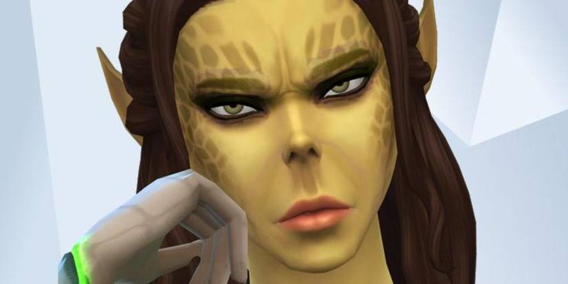 An image of Lae'zel from Baldur's Gate 3 recreated in The Sims 4 