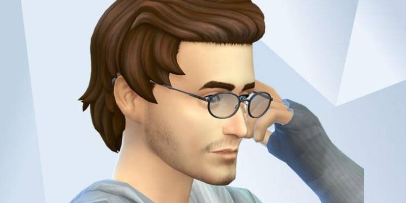 An image of Harry Potter from Harry Potter recreated in The Sims 4