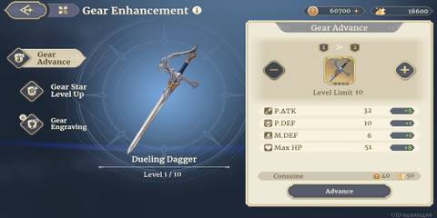 The Player Advancing Gear 