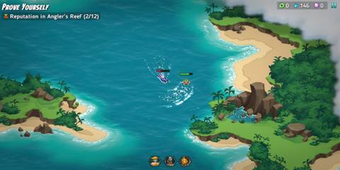 The Player Battling An Enemy Ship