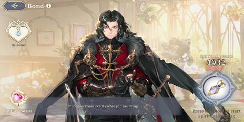 A Character In The Bond Increase Menu 