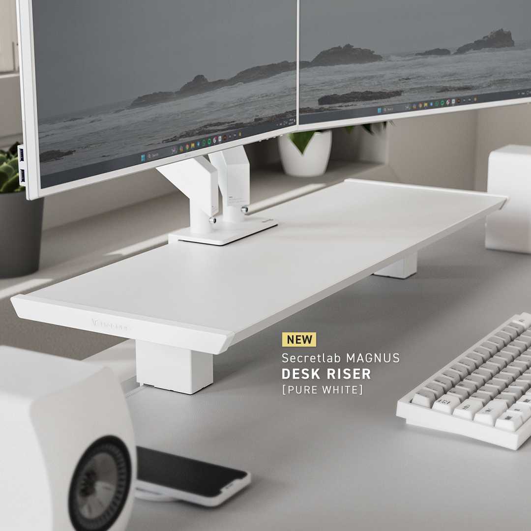 Magnus Desk Riser Secretlab MAGNUS Pro Pure White Sit-to-Stand Metal Desk Review
