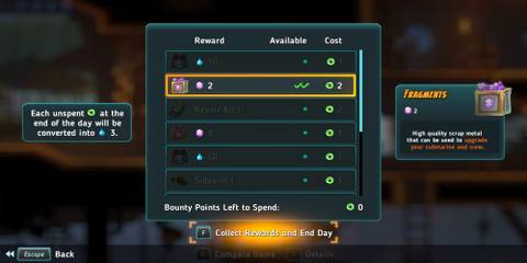 Fragments In The Reputation Rewards Menu 