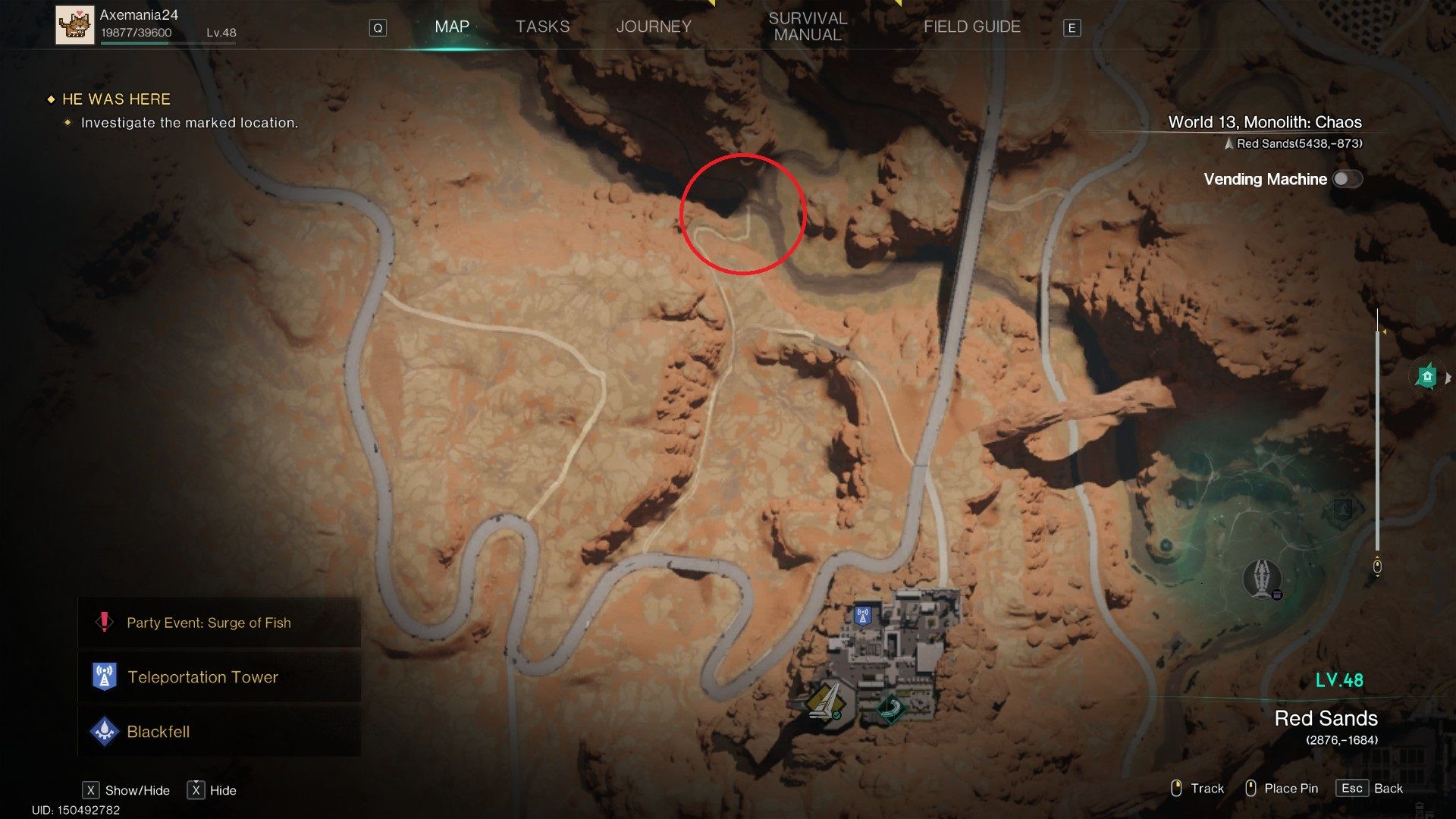 Approximate location of the Extended Rifle Mag in Once Human