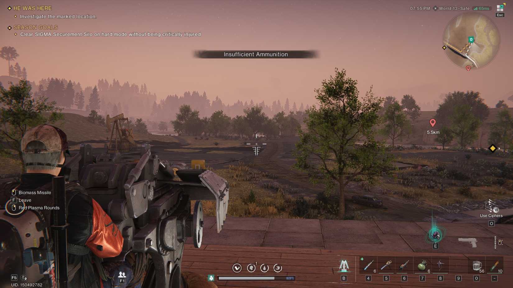 Mounted on a gatling cannon in Once Human