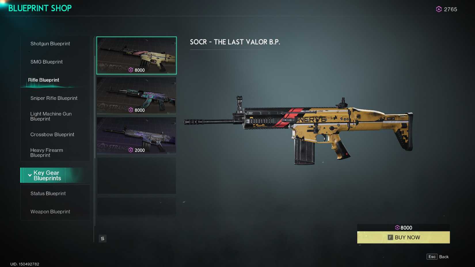 The SOCR Last Valor in Once Human's wish machine