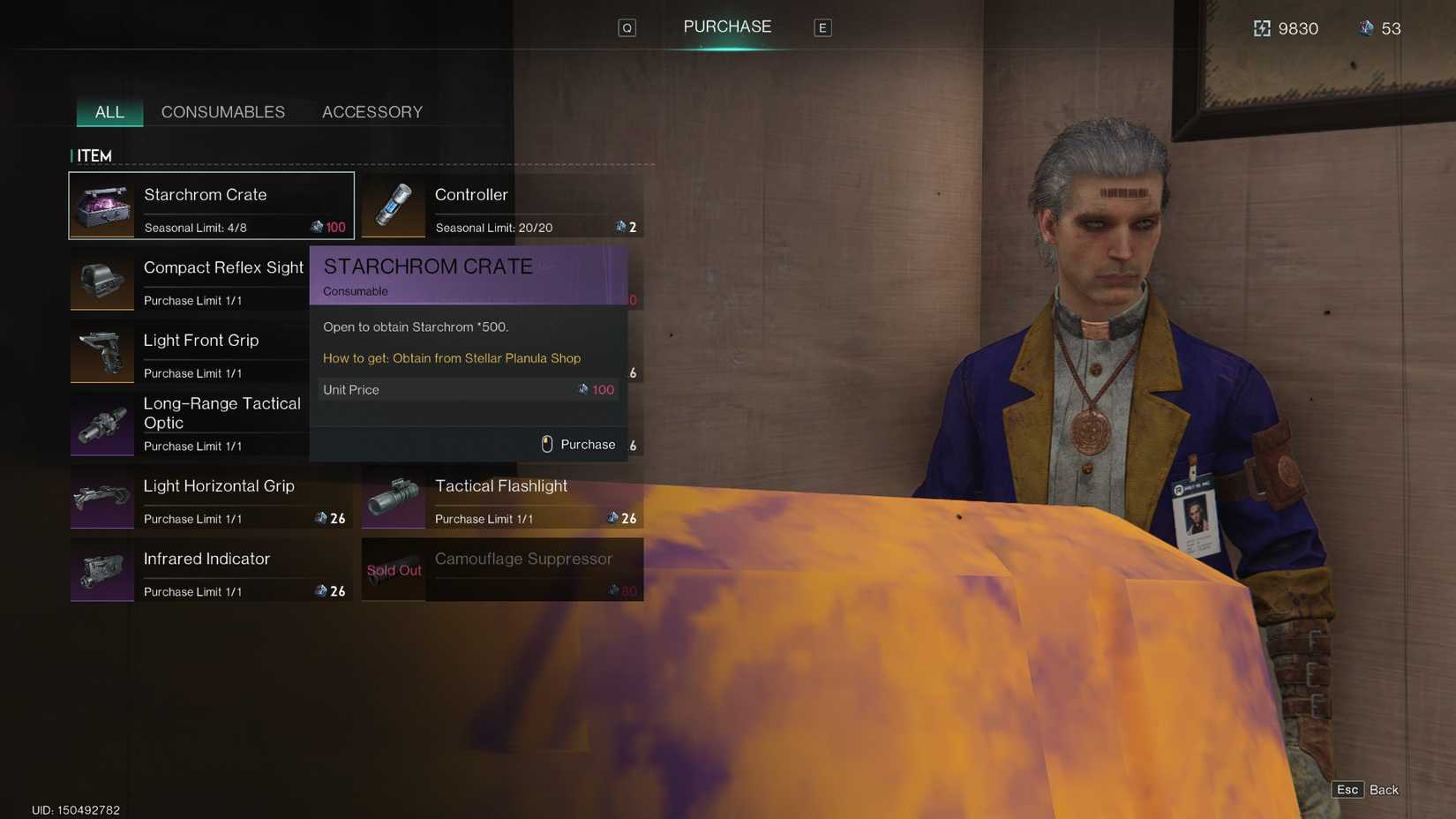 Starchrom Crates in Severin's shop in Once Human