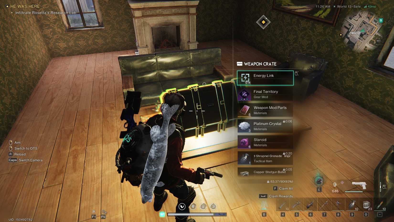 Loot from a weapon crate in Once Human