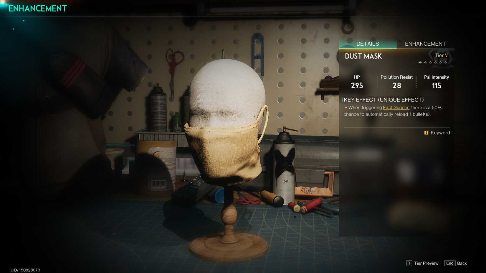 Dust Mask description in Once Human