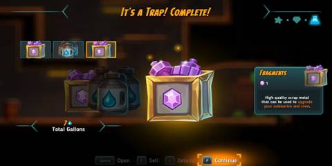 Fragments In The Mission Reward Menu 