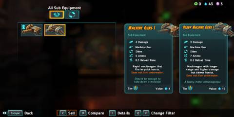 The Player Selling A Ship Gun