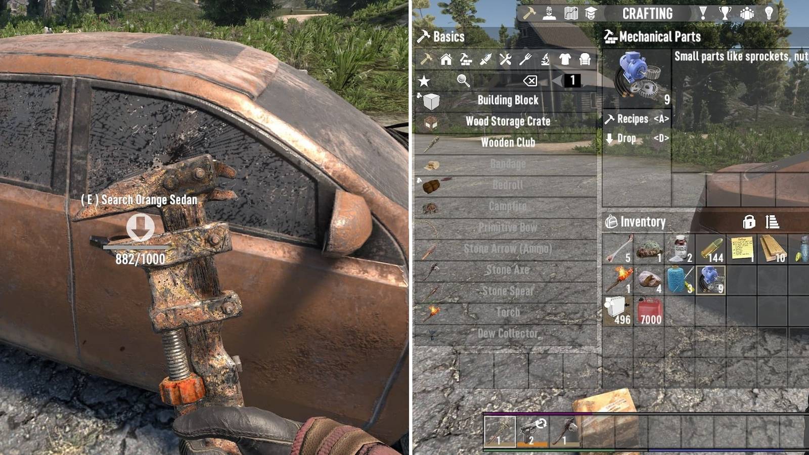 Getting Mechanical Parts in 7 Days To Die