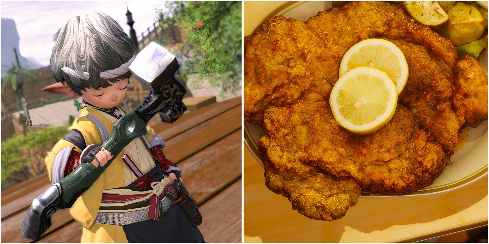 A Blacksmith in Final Fantasy 14 A Realm Reborn and Making Schnitzel in Final Fantasy 15