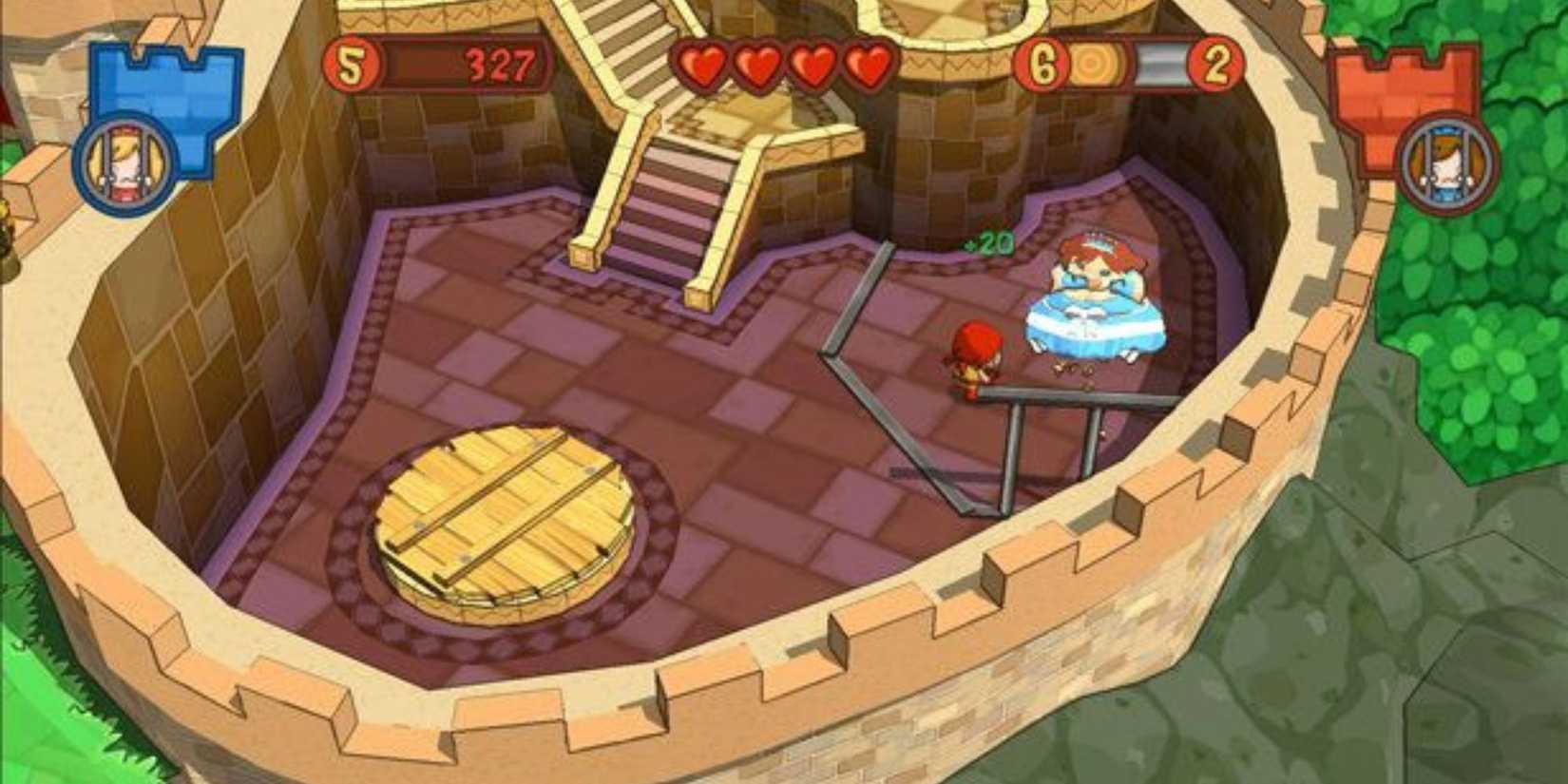 A knight tries to rescue a Fat Princess.