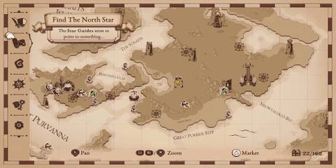 A map featuring Great Purrier Reef in Cat Quest 3