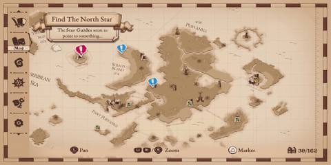 A map featuring Lovepurr Islands in Cat Quest 3