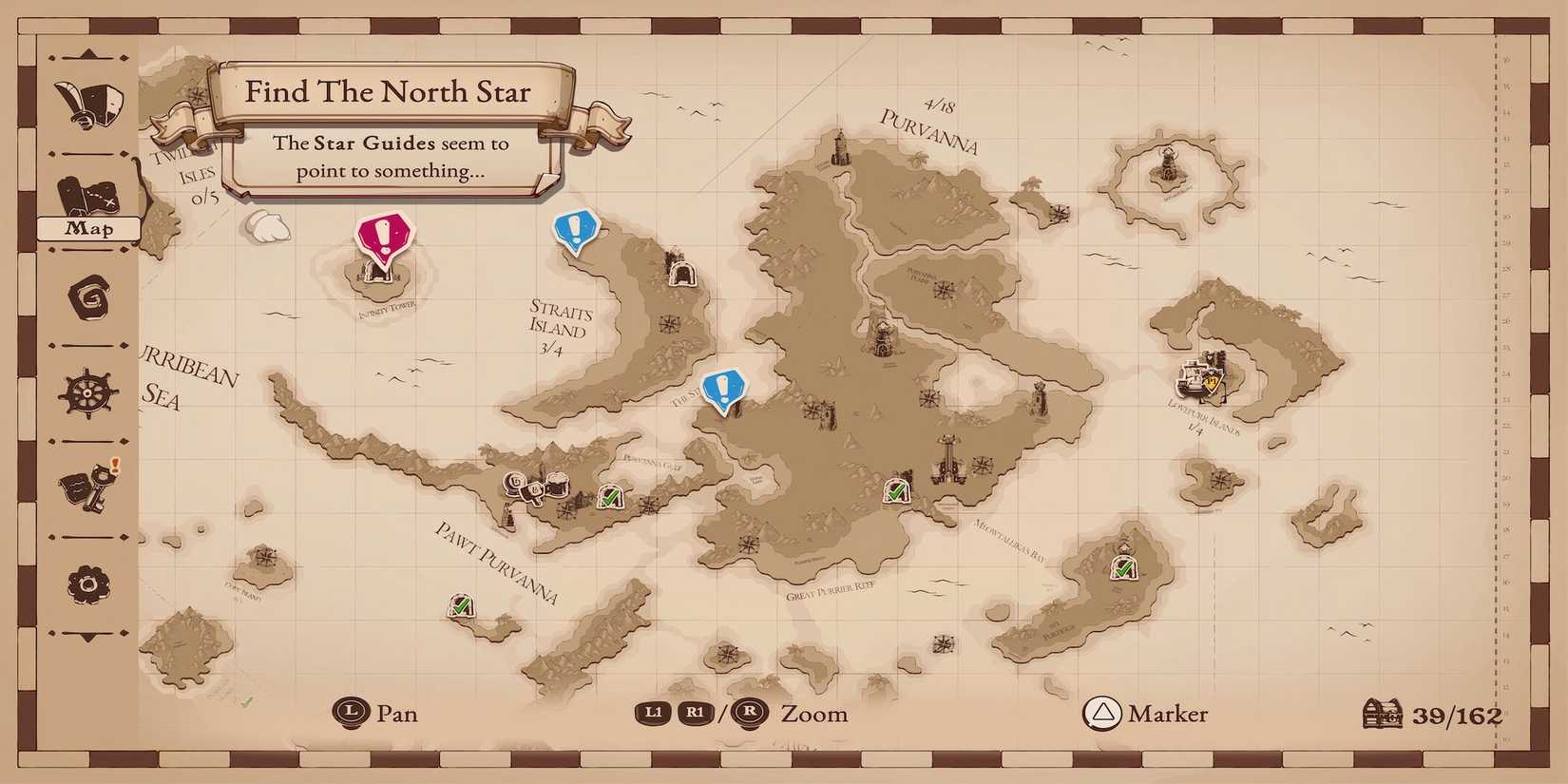 A map featuring Lovepurr Islands in Cat Quest 3