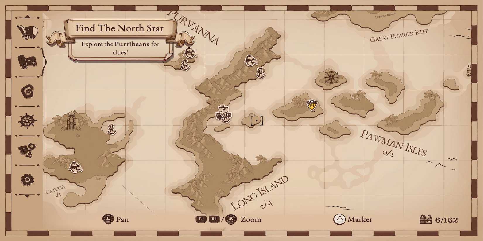 A map featuring Pawman Isles in Cat Quest 3