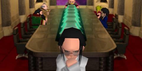 A Shinra meeting in Final Fantasy 7